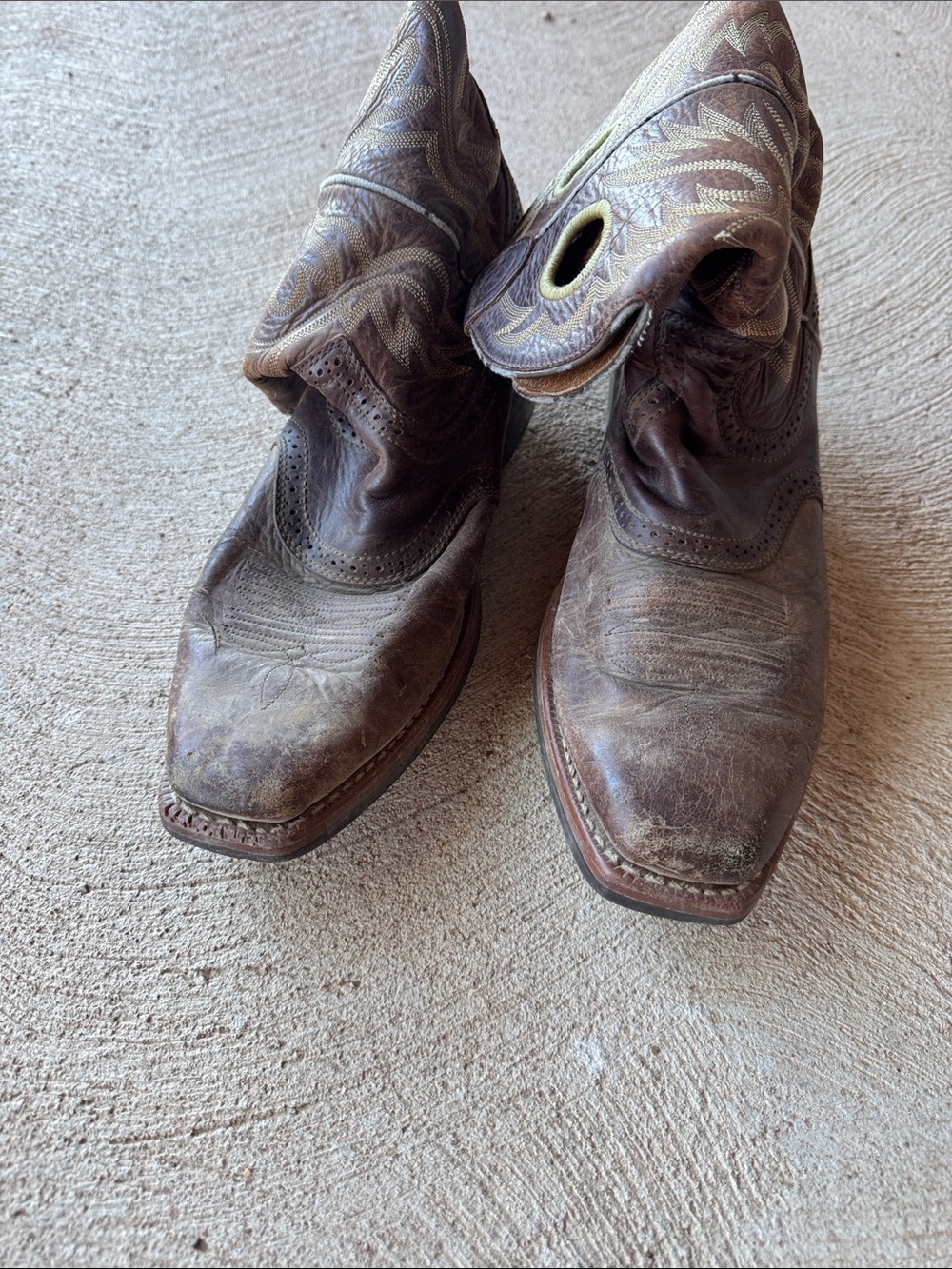 Ariat Brown Leather Western Boots - Men's